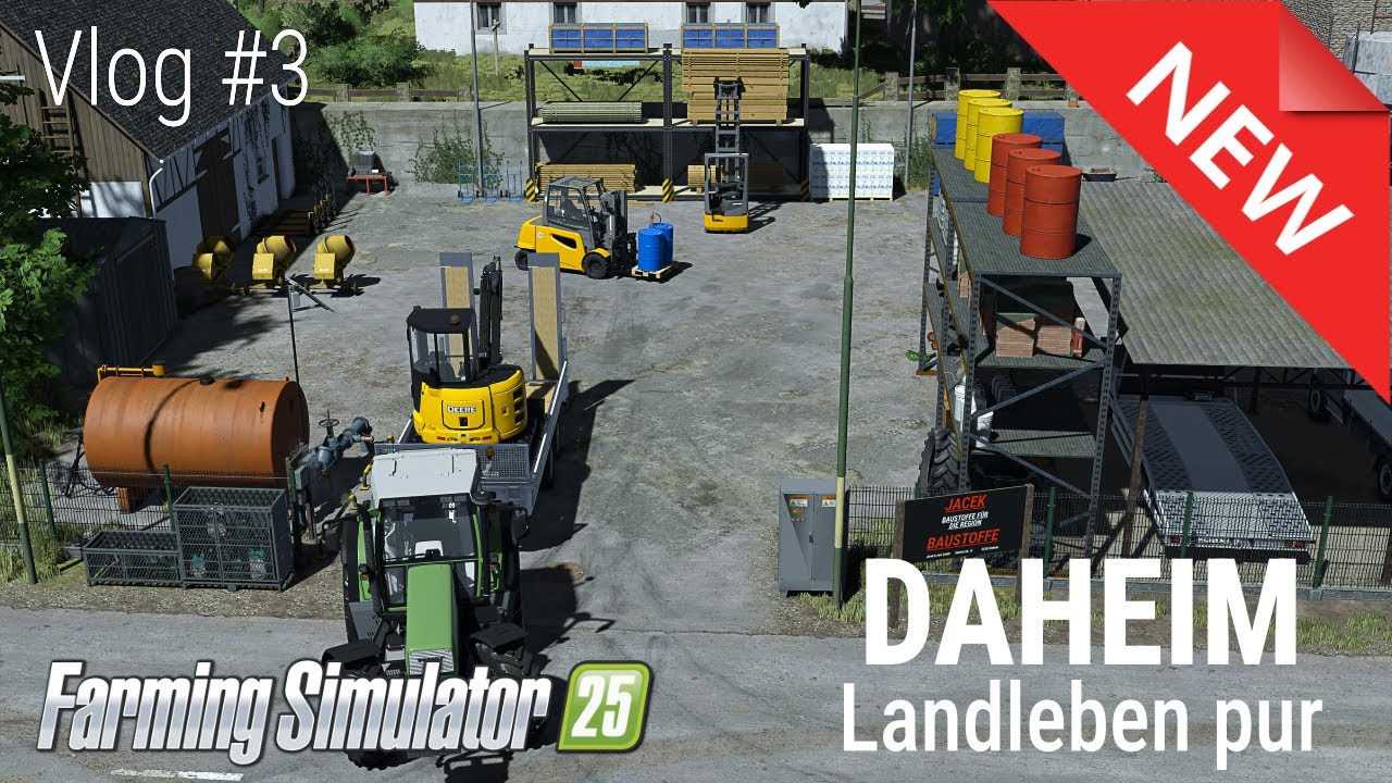 LS25 Daheim Vlog #3 I Miststreuer💩 kaputt?!🤔Plan B mit Bagger, Bauholz & Ernte 🌾🚜