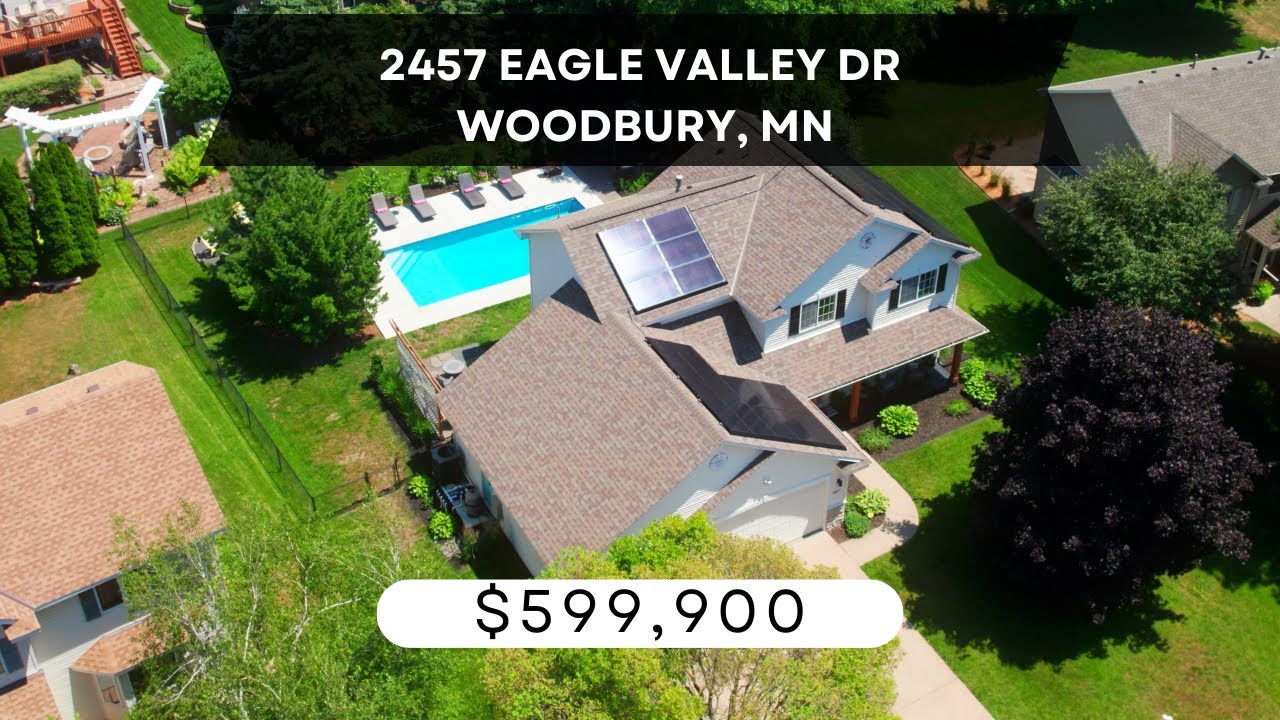 $599,900 Home in Woodbury, MN | Saltwater Pool, Theater Room, Tesla Solar Panels and More!