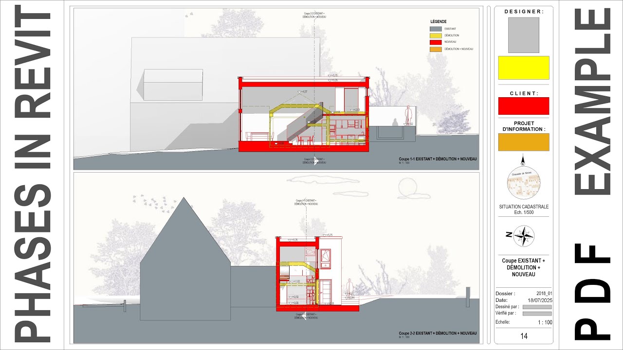 PHASES IN REVIT. EXAMPLE OF A PDF EXPORTED PROJECT