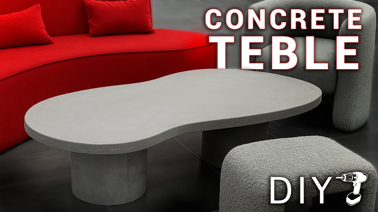 Modern Concrete Table DIY &ndash; Full Build & Final Reveal