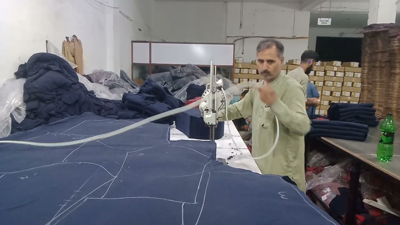 Cutting track suite in factory...