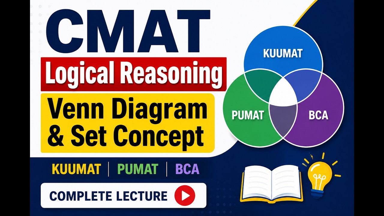 CMAT Logical Reasoning: Venn Diagram & Set Concept | KUUMAT, PUMAT & BCA Preparation | Full Lecture