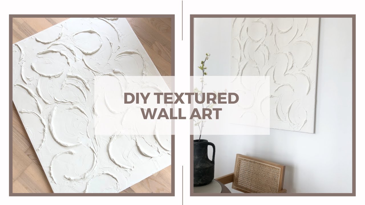 DIY Textured Art | DIY Plaster Wall Art | Modern Abstract Painting