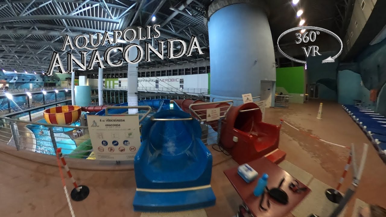 Napfényfürdő Aquapolis Szeged Anaconda (blue night) 360° VR POV Onride