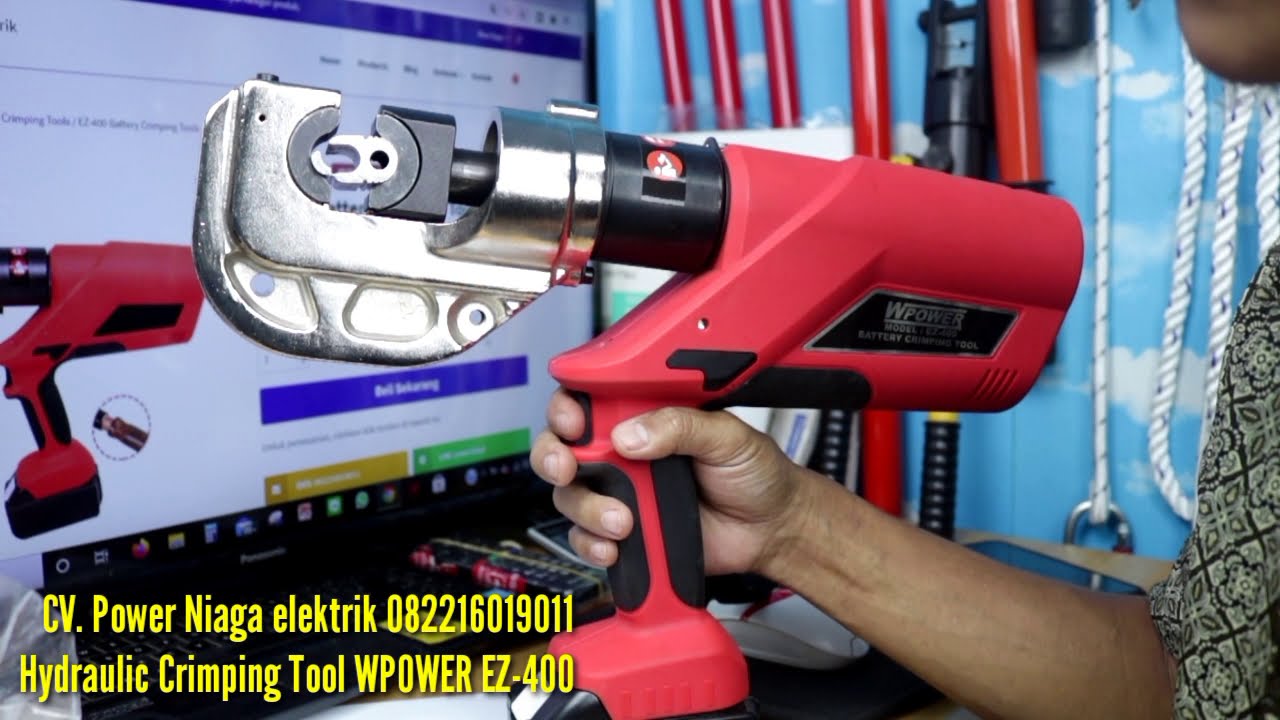 ez-400 powered hydraulic crimping tool/tang pres tenaga baterai