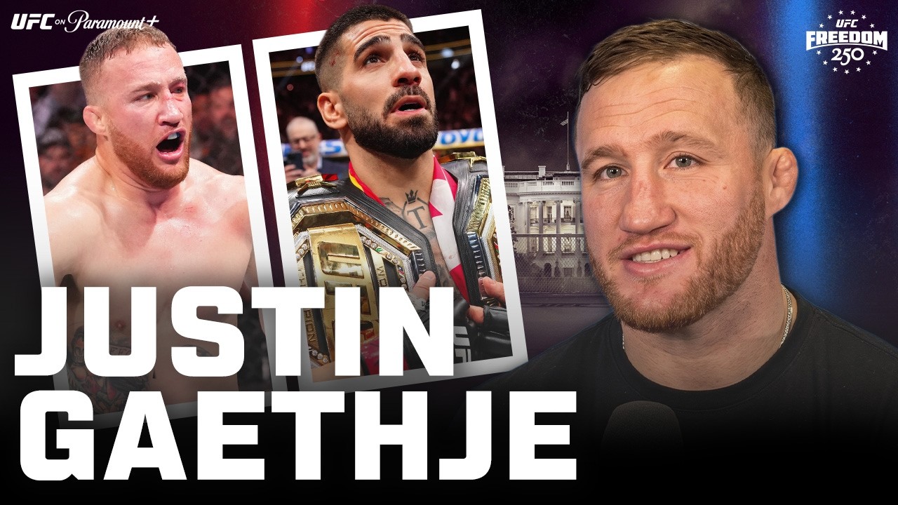 Justin Gaethje on fight with Ilia Topuria at UFC Freedom 250, discussing recent trash talk