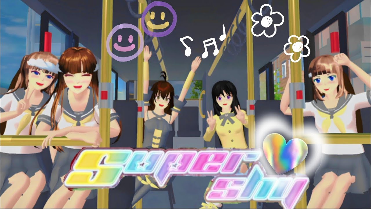 NEWJEANS - Super Shy (M/V) || sakura school simulator Ver.