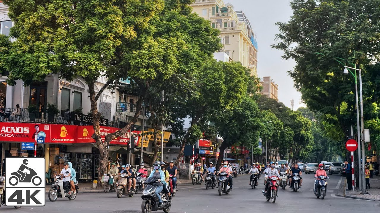 Ngắm Đường Phố Hà Nội Ngày Cuối Tuần Nắng Đẹp | Motorbiking Hanoi Old Quarter 2023 | Driving 4K