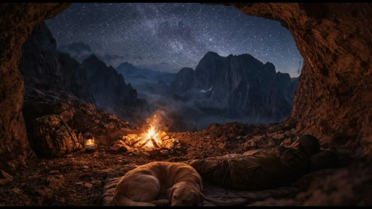 Deep Sleep in a Mountain Cave 🌌 Emotional Violin Lo-Fi for Peaceful Night & Calm Mind