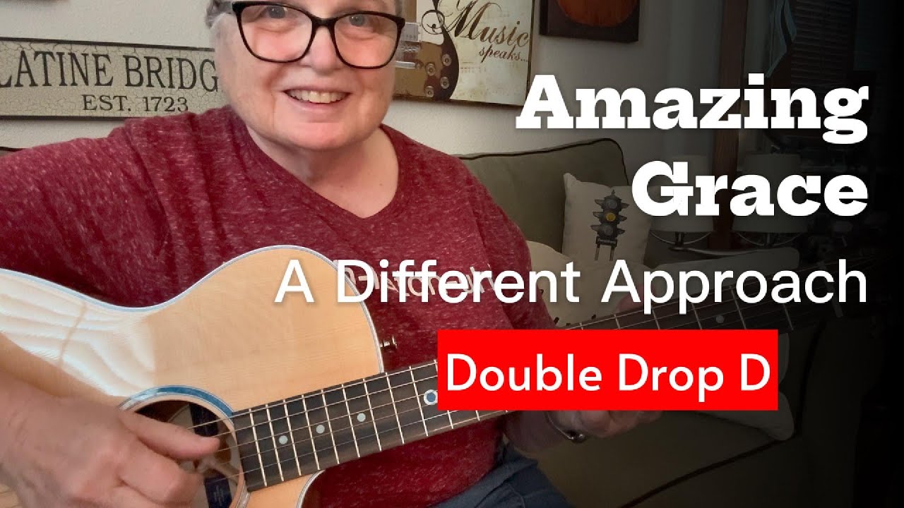 HOLD THAT Tuning!! ** Learn Double Drop D ** Amazing Grace ** Martin Guitar SC-13E