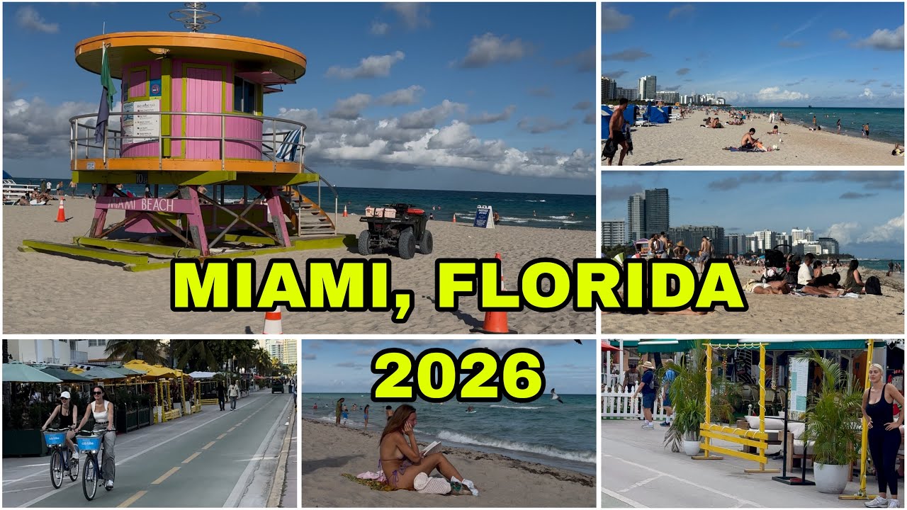 MIAMI, FLORIDA 🌴 MIAMI BEACH TOUR 2026 #foryou #travel #explore #usa 