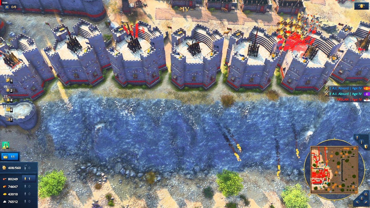 Age Of Empires 4 | INSANE Hill Defense! Knights Templar Hold Against Byzantine & Macedonia Rush