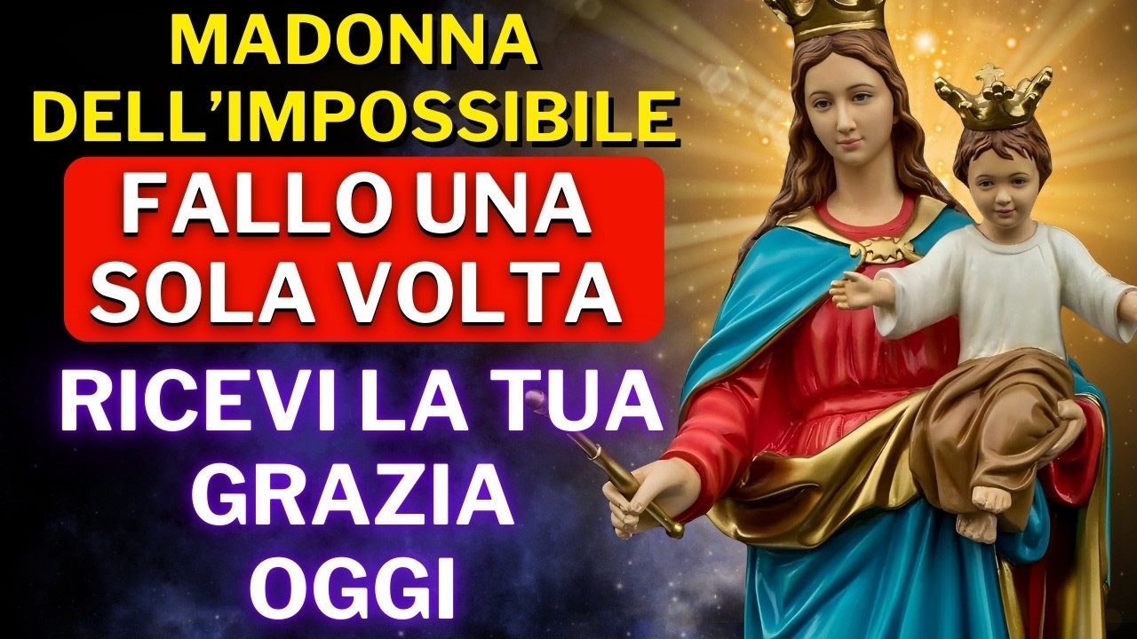 PREGHIERA ALLA MADONNA DELL&rsquo;IMPOSSIBILE PER UN MIRACOLO IMPOSSIBILE🙏RICEVI LA TUA GRAZIA OGGI