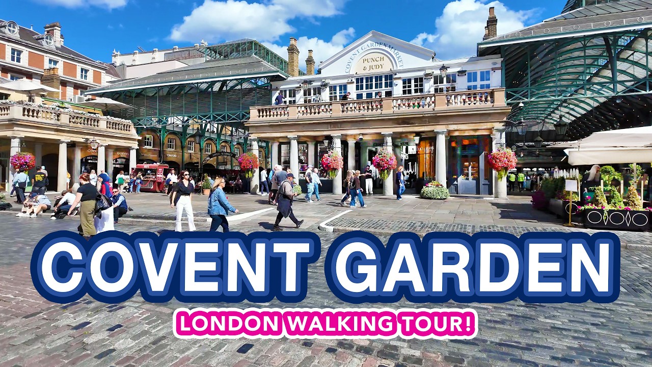 LONDON | Covent Garden to Leicester Square - 4K Walking Tour of London England