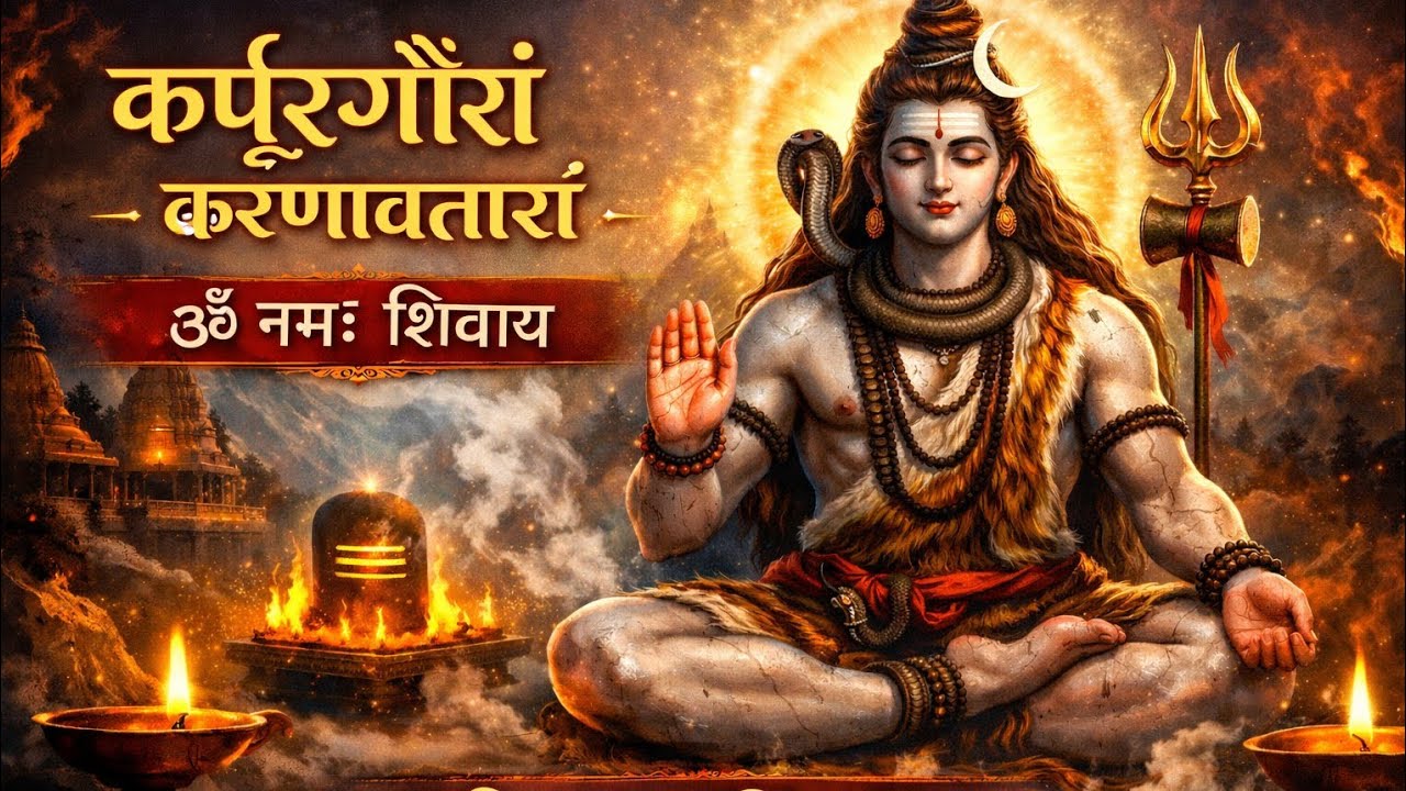 Karpur Gauram Karunavtaram | Om Namah Shivaya | Peaceful Shiv Bhajan