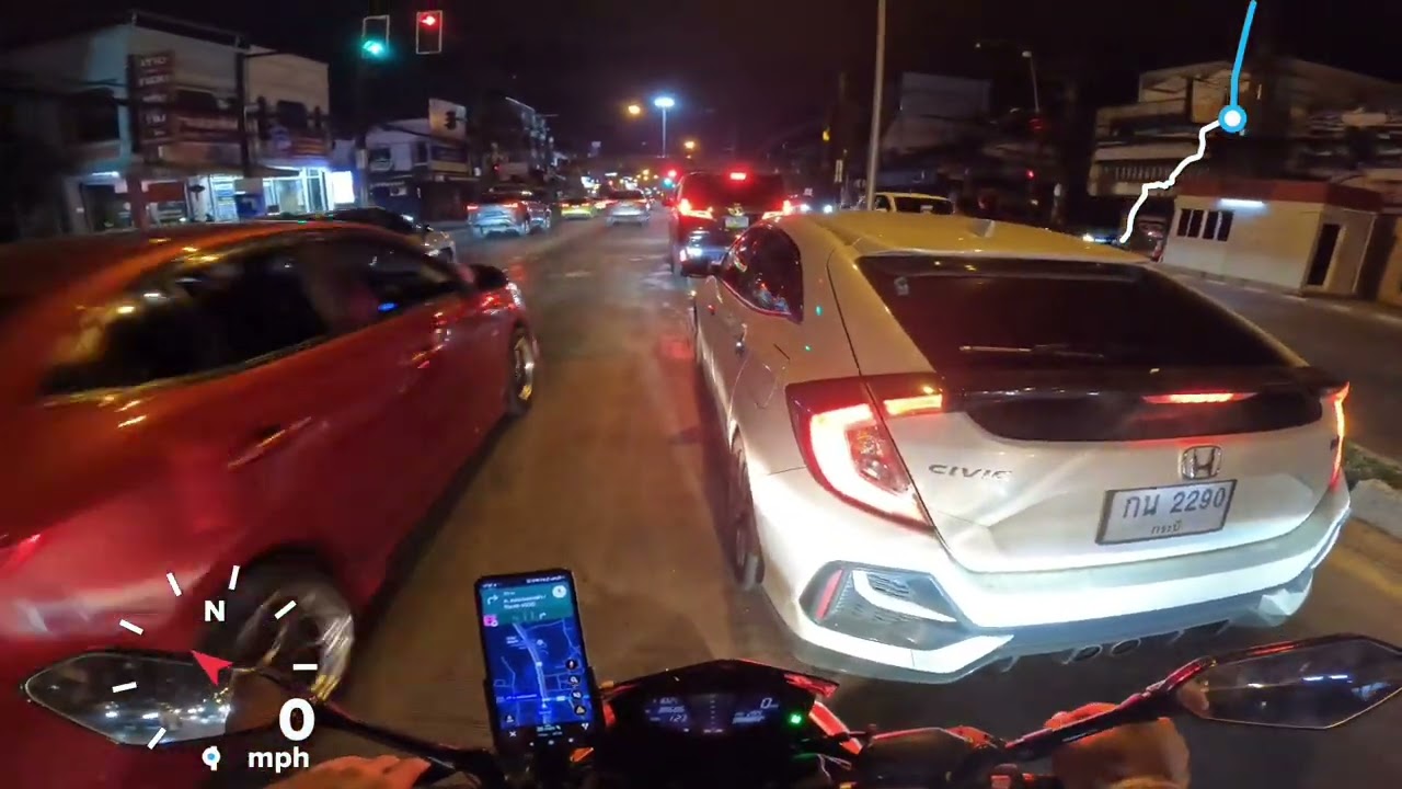 Night ride to airport 