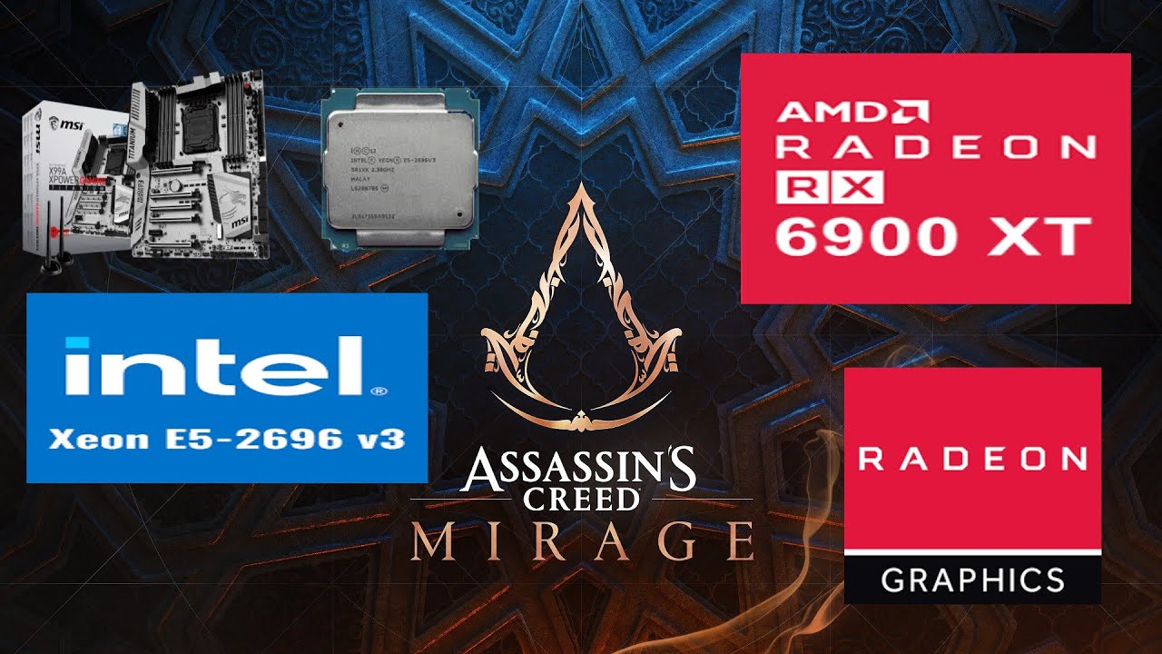 Assassins Creed Mirage Xeon E5 2696 V3 + RX 6900 XT (Ultra - Full HD 1080p)