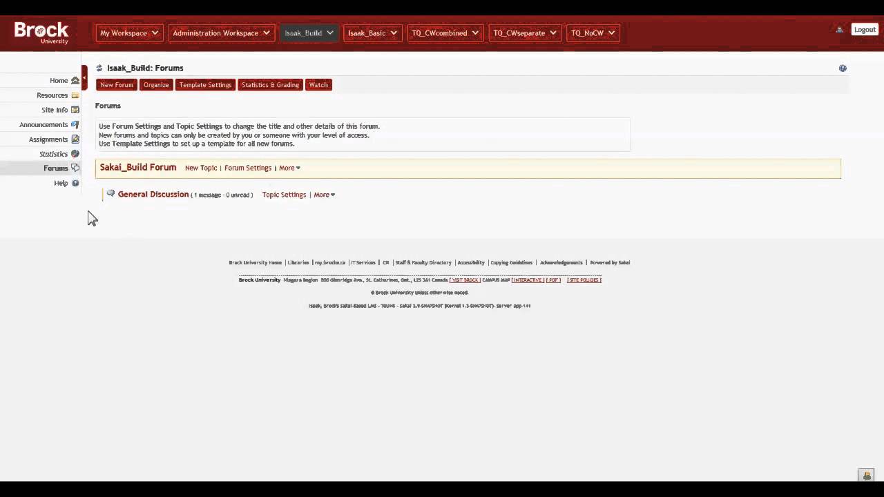 The Forums tool: assigning Topics to site groups