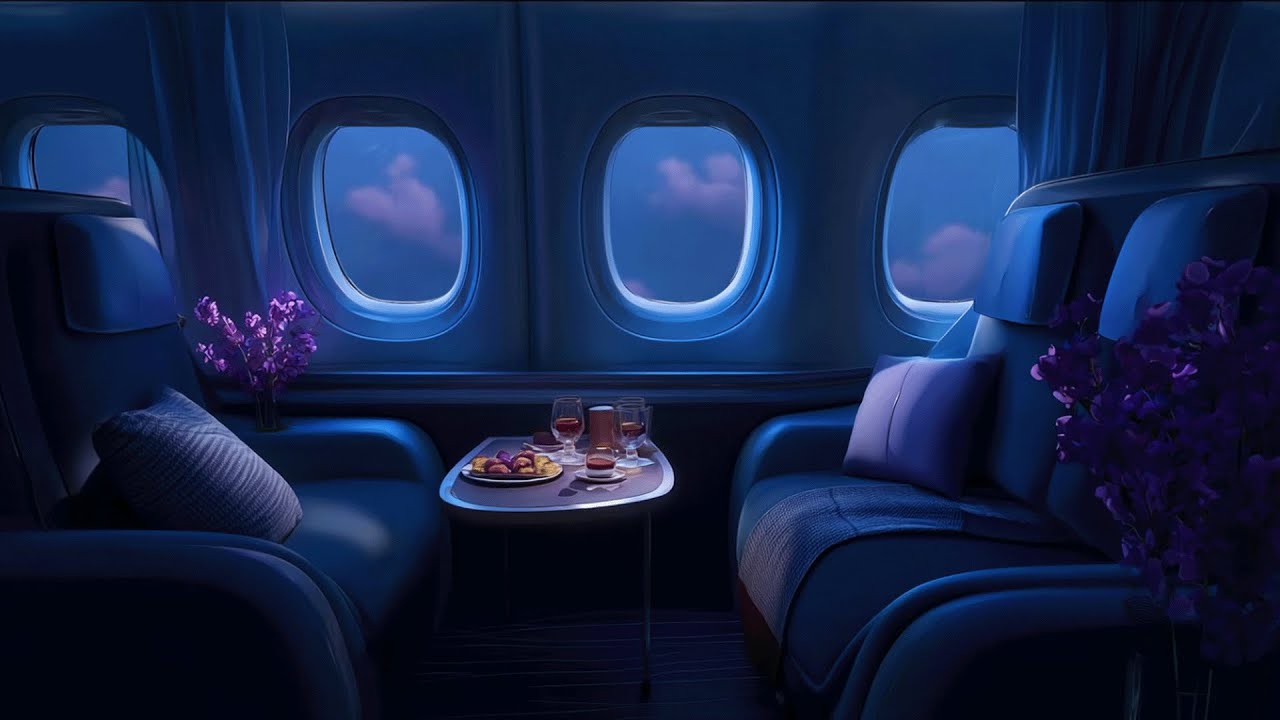 Late Night Flight ASMR ✈️ Gentle Airplane Cabin Noise for Sleep & Deep Focus
