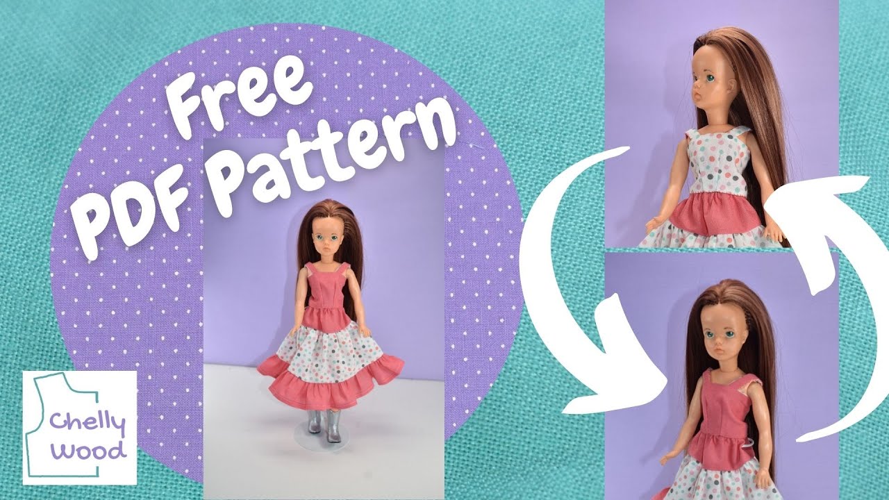 Free Doll Clothes Patterns: Vintage Ideal Tammy Doll Reversible Summer Shirt (Sewing Tutorial Video)