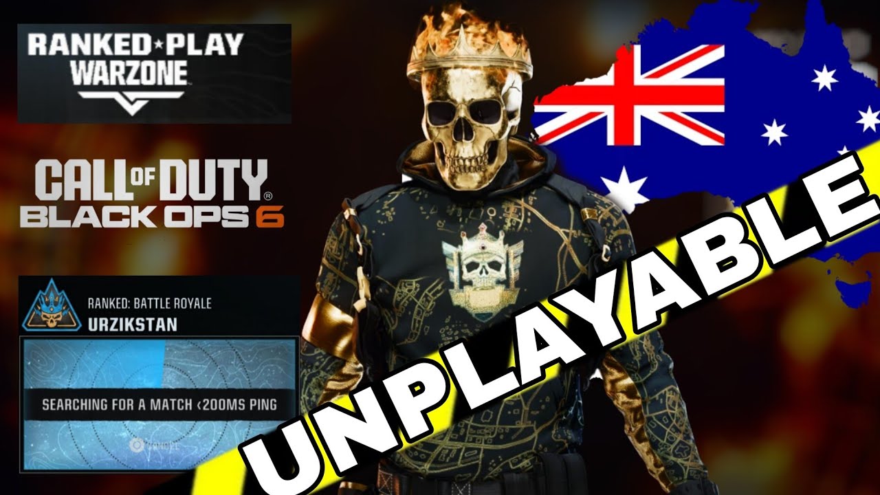 *UNPLAYABLE* Call of Duty Warzone Ranked Play - Australia/NZ Servers