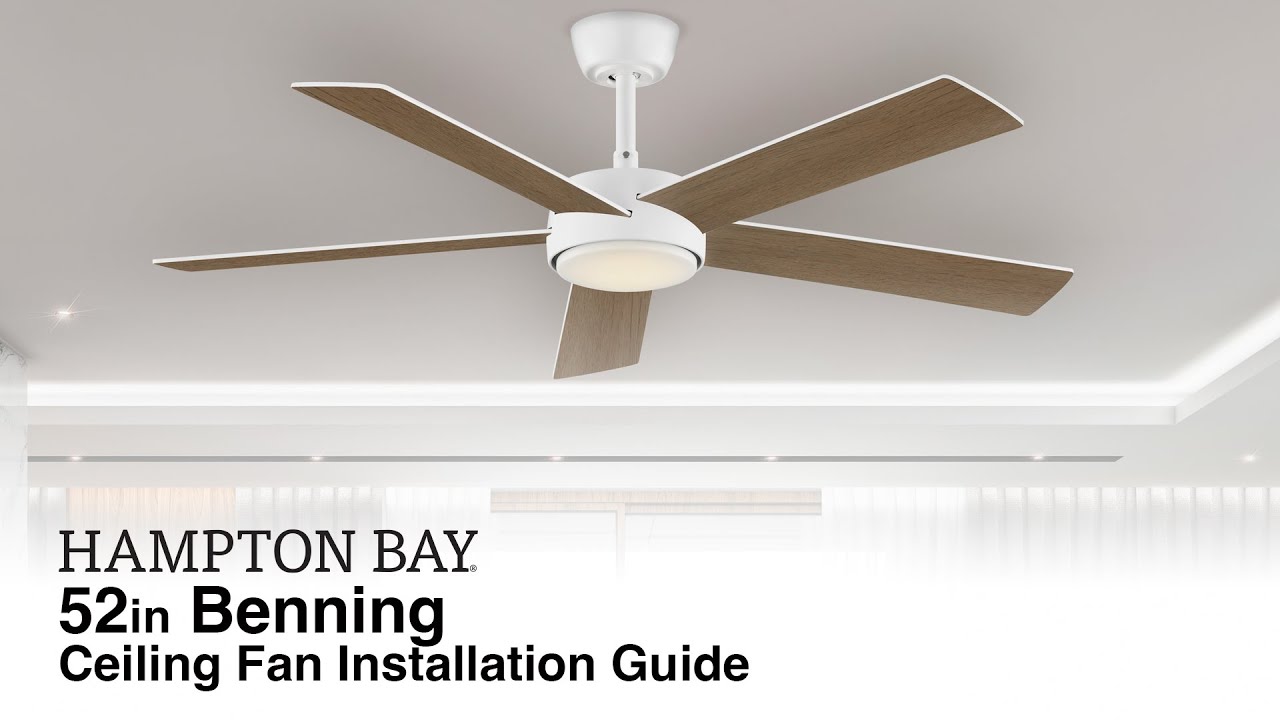 How to Install the 52 in. Benning Ceiling Fan by Hampton Bay