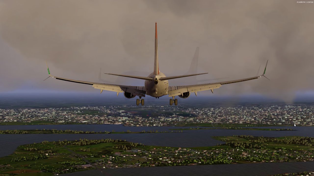 [P3Dv4] 737-800 SSW landing at SBPA