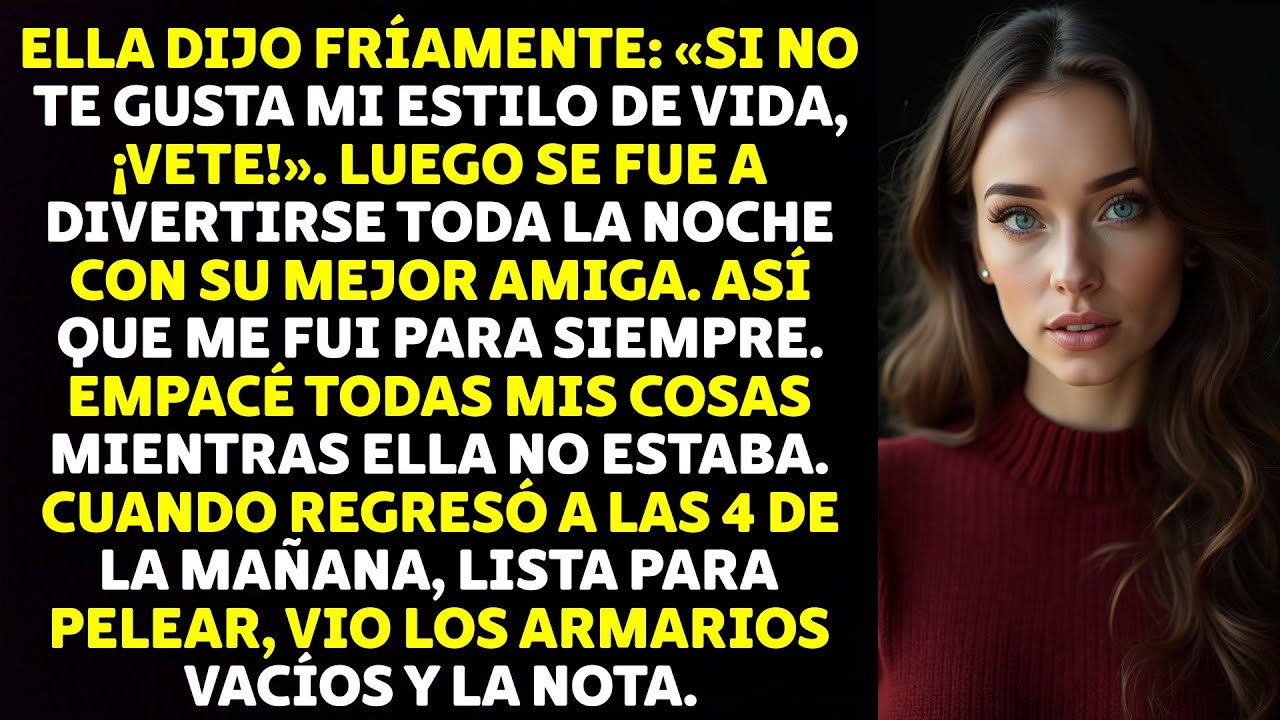 Ella Dijo Fríamente: «Si No Te Gusta Mi Estilo De Vida, ¡vete!». Luego Se Fue A Divertirse Toda...