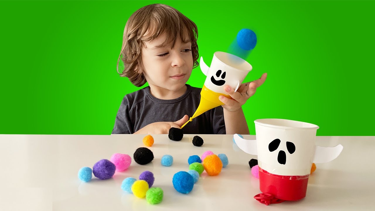 Bardak ve Balon ile fırlatıcı yaptık - Sarp Toys