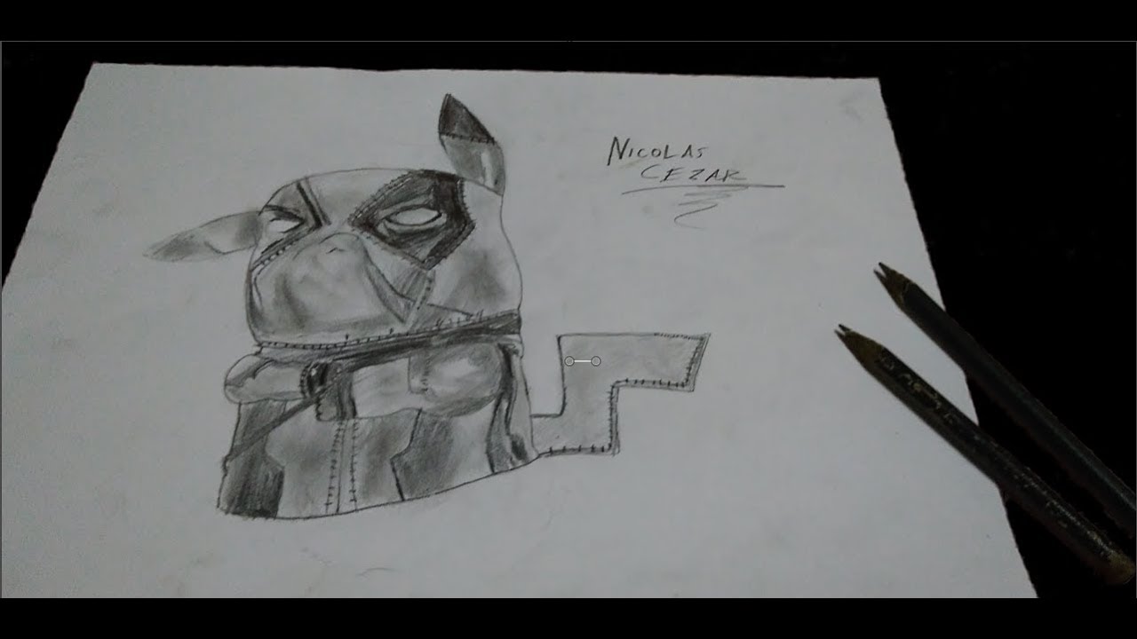 Deadpool Pikachu - Speed Drawing
