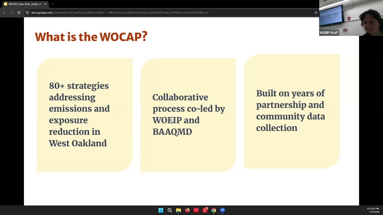 Feb. 4, 2026: WOCAP Steering Committee