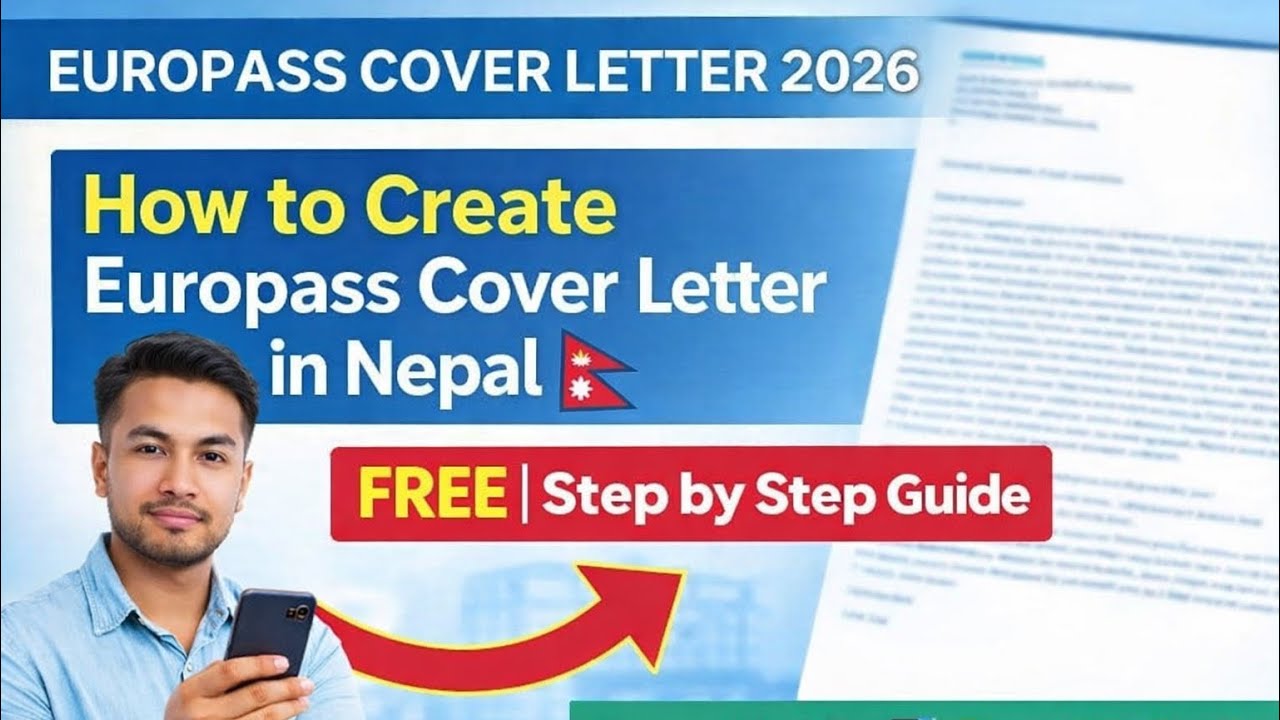 How to create Europass cover letter in Nepal from mobile  | Create cover letter | CL kasari banauni