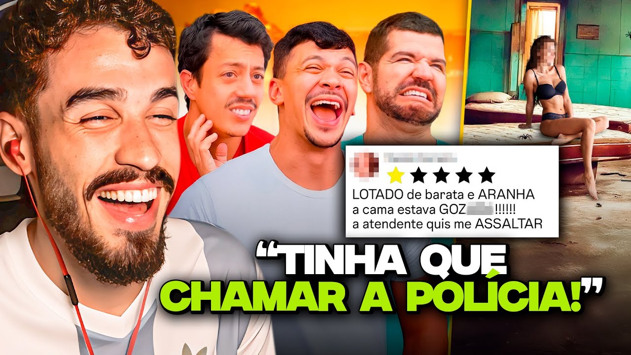 DENÚNCIA! 3 HUMORISTAS LENDO AVALIAÇÕES DE MOTEL! | REACT CANAL CANALHA