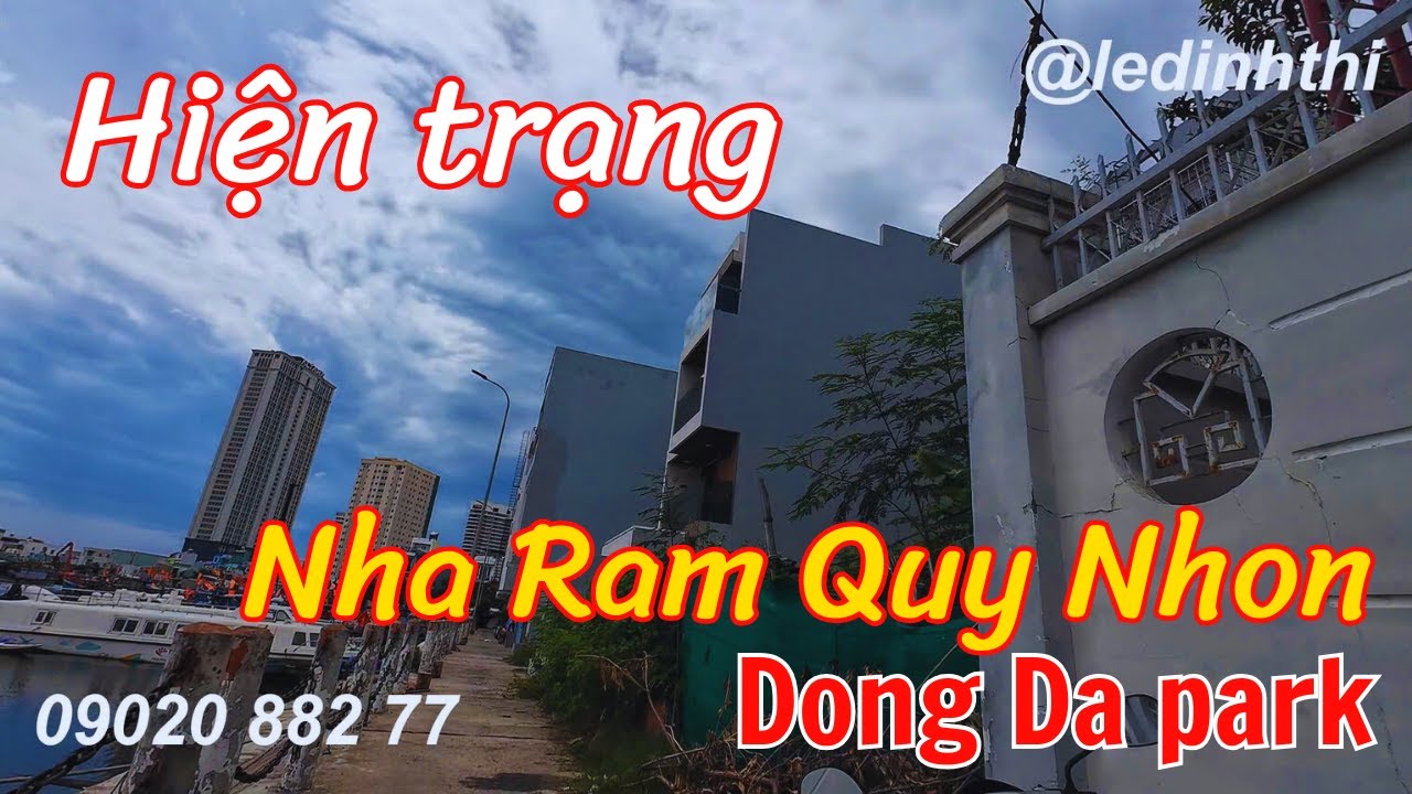 Quy Nhon city. Nha Ram. Dong Da park.  Ngoc Hoi street. Thi Nai lagoon