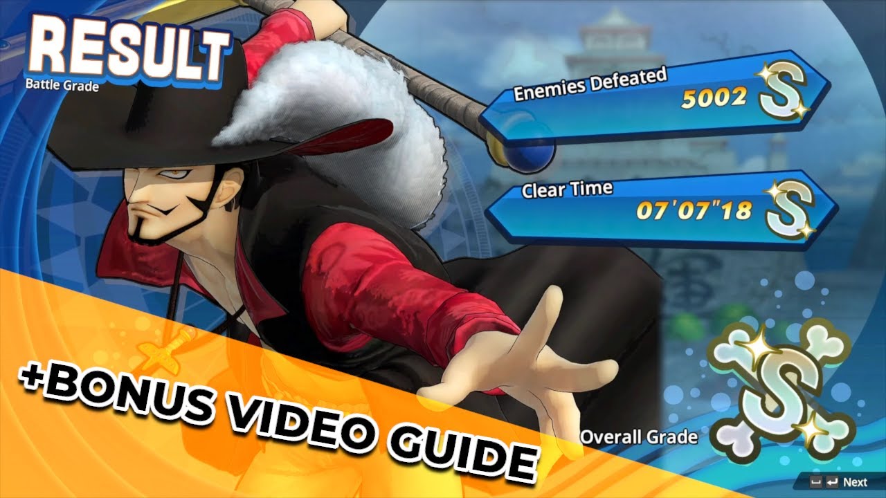 One Piece: True Pirate Warriors 4 - Mihawk (S Rank) 07'07
