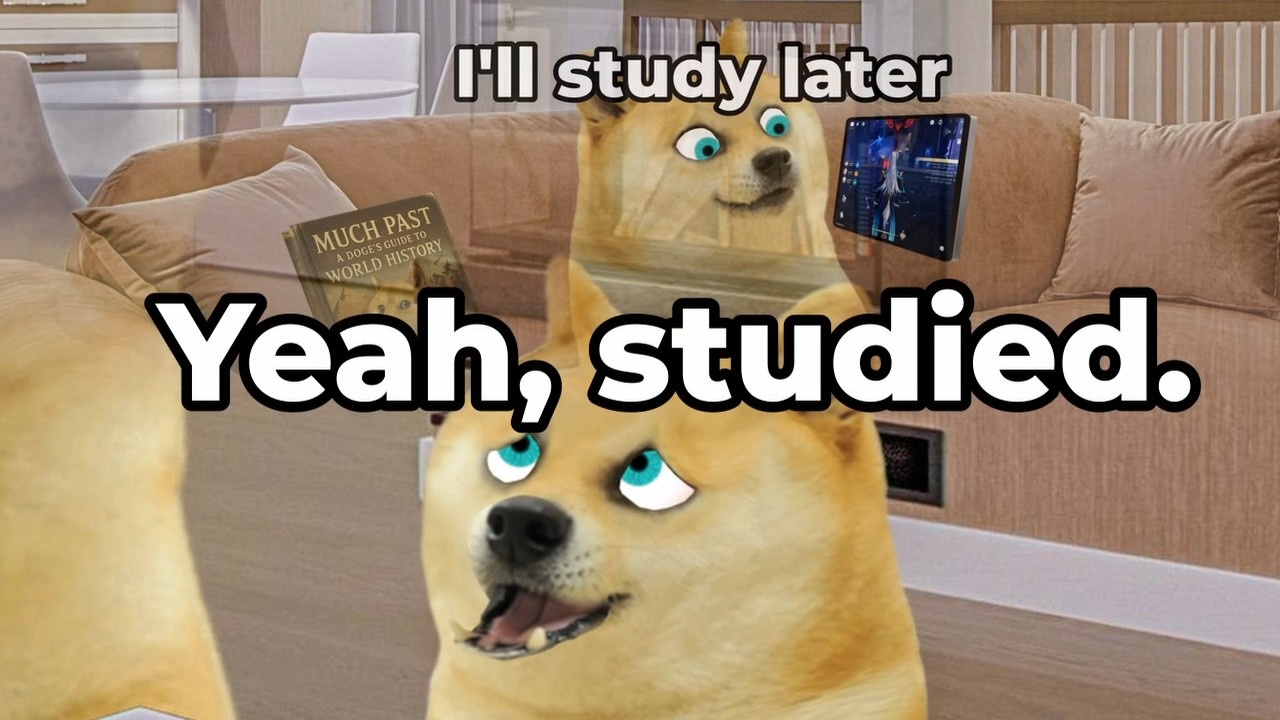 lil doge forgets about an exam