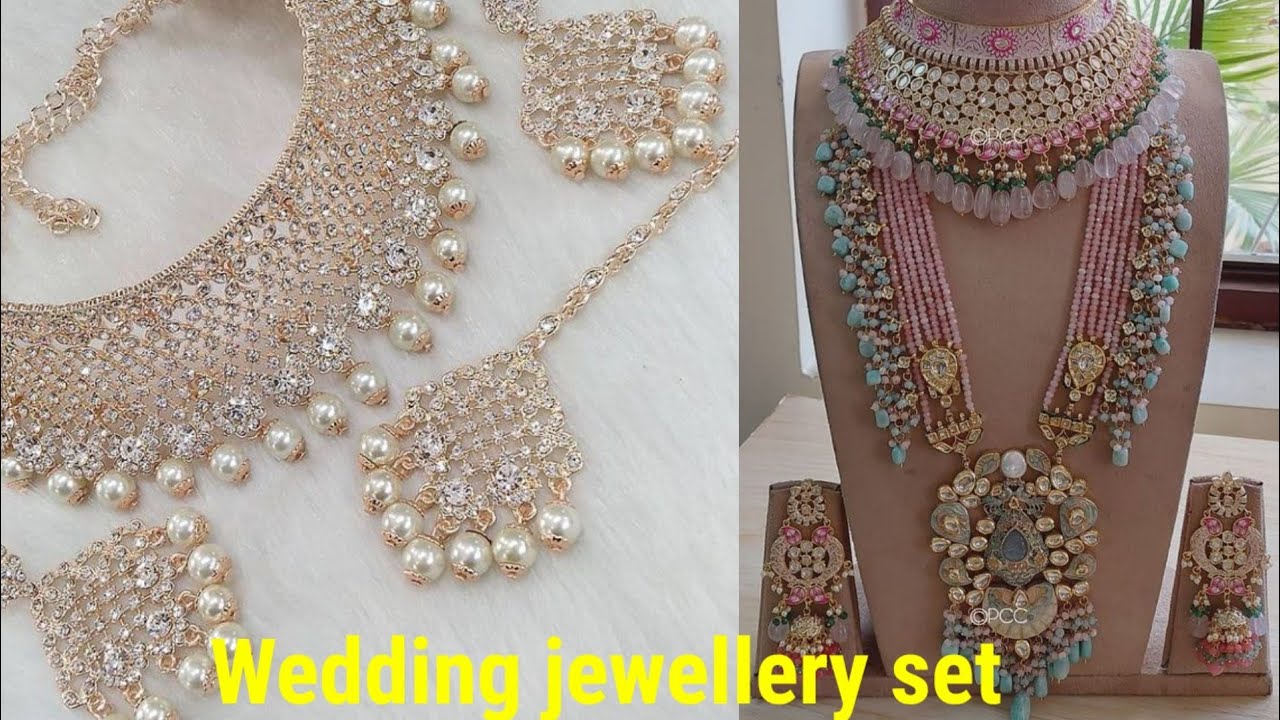 Wedding jewellery set in all different colours|| #stylish#2022#jewellery#2022 ki new design