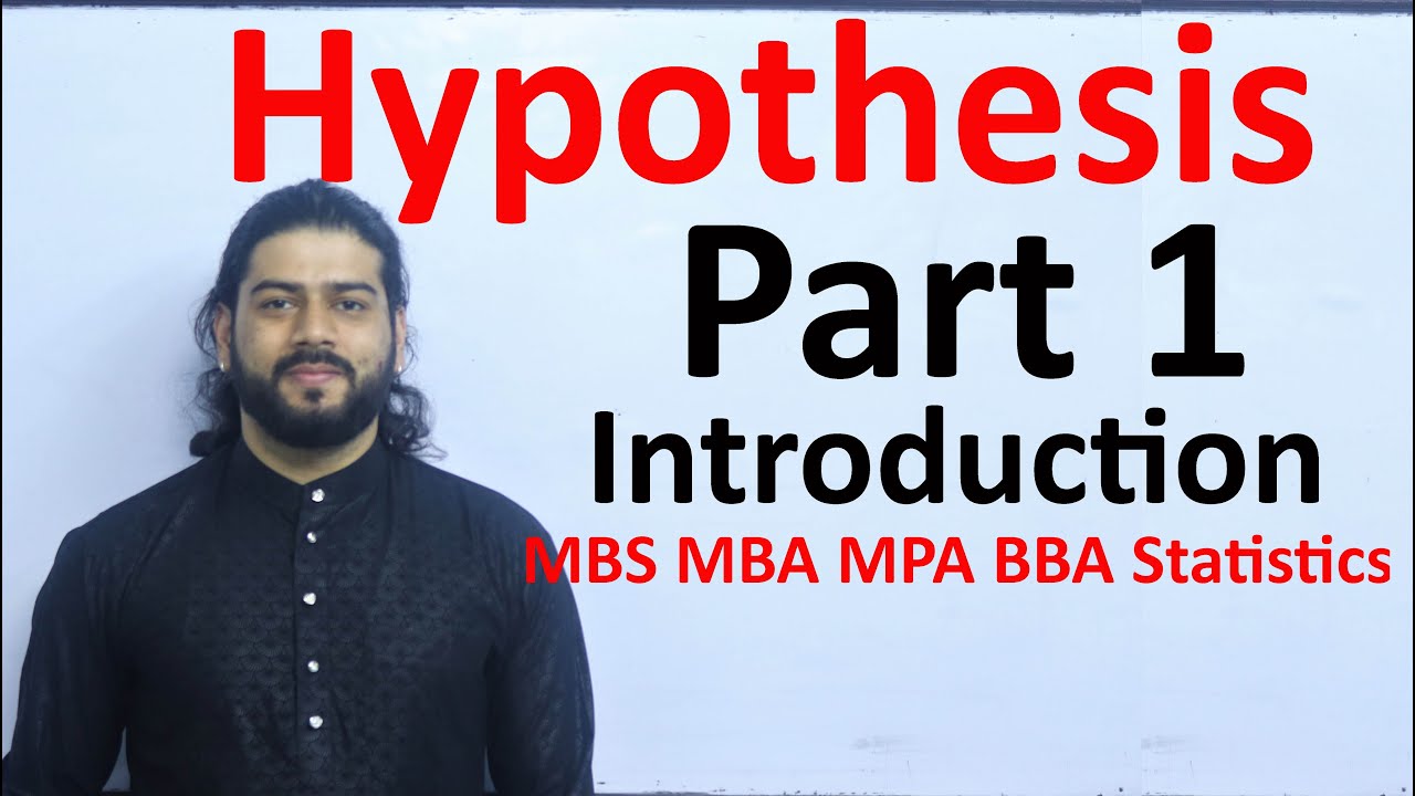 Hypothesis Test Introduction Part 1 [Null and Alternate hypothesis] MBS First Semester Statistics