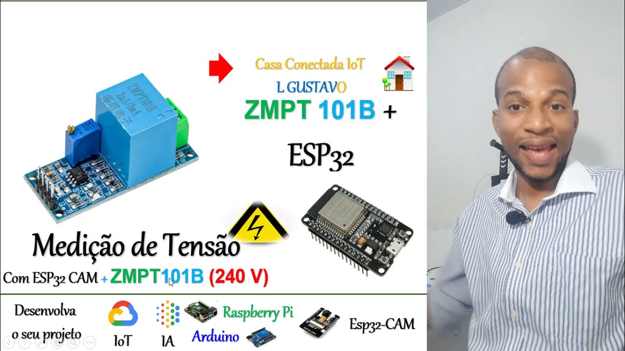 Projeto 36 - Medição de Tensão Elétrica com ESP32 e ZMPT101B - Projetos Jetsons