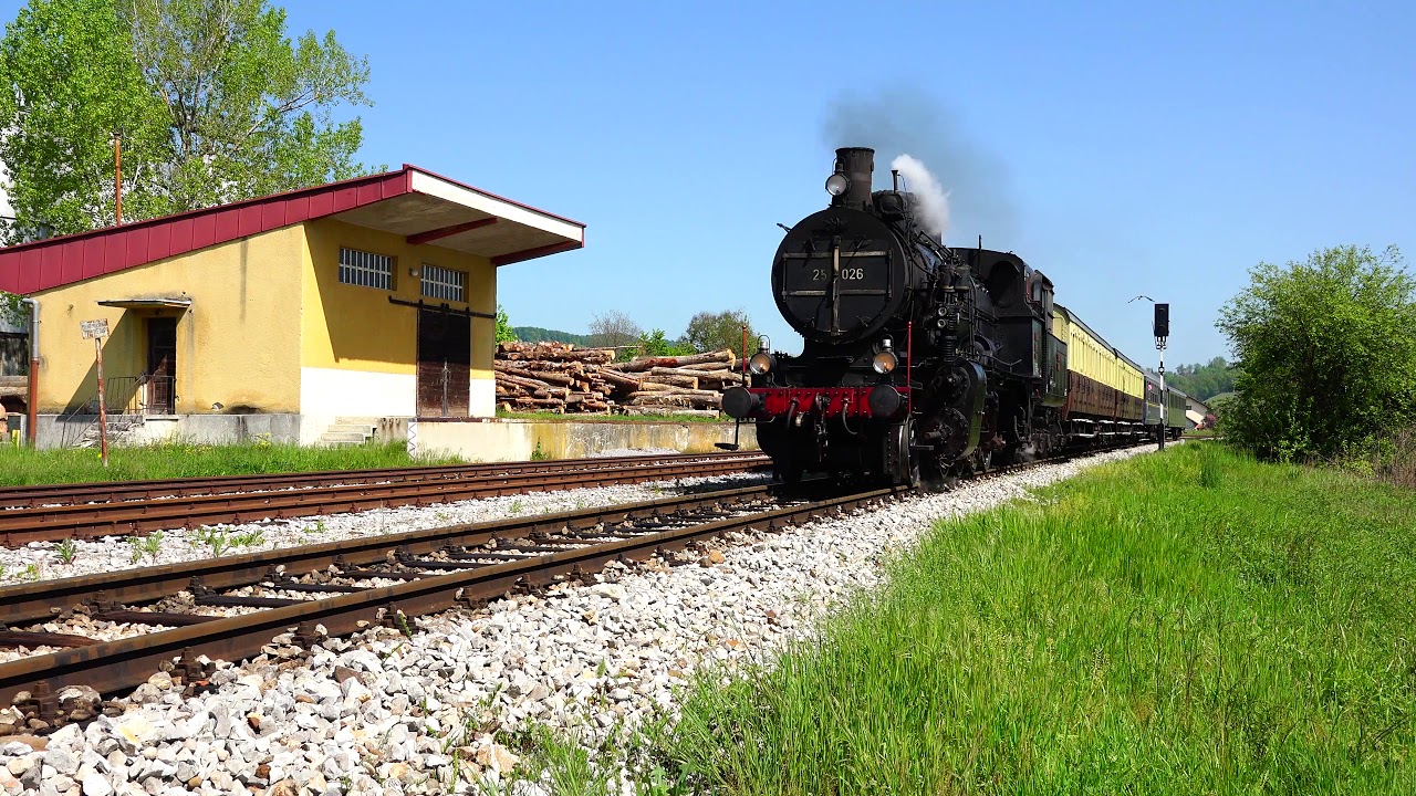 SŽ 25-026 z muzejskim vlakom Celje - Imeno