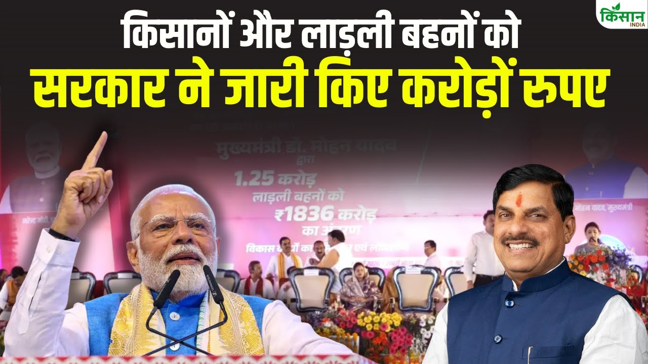 Live: किसानों और लाड़ली बहनों को सरकार ने जारी किए करोड़ों रुपए | PM Modi | CM Mohan Yadav