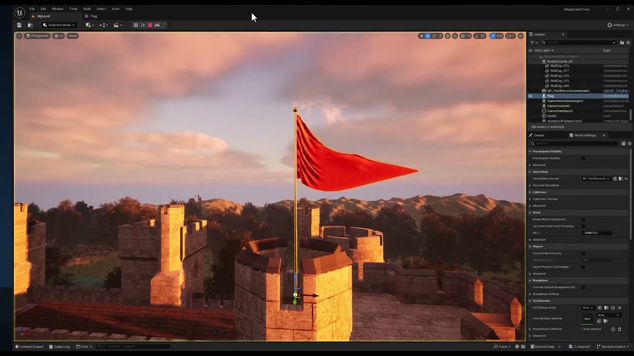 Unreal Engine: Create a Simple Animated Flag 02/02