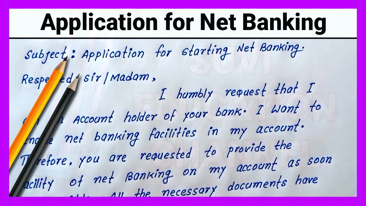 Application for Net Banking | How to write application for internet banking |Net Banking application