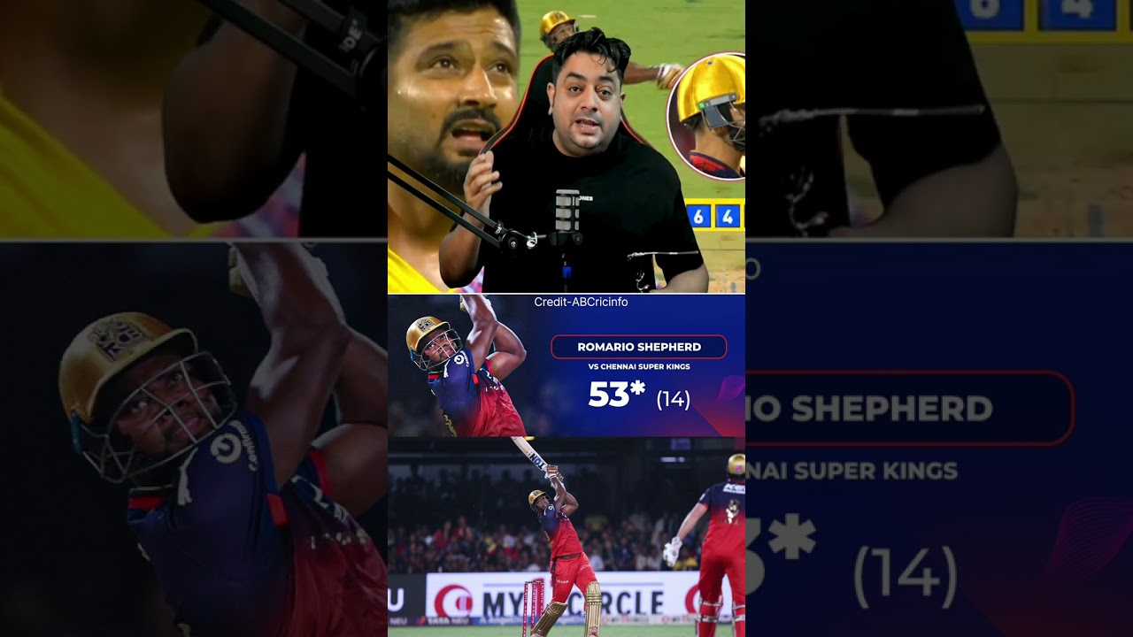 Romario Shepherd&rsquo;s Explosive Batting💥🏏 #rcb #cskvsrcb #ipl #romarioshepherd #ipl2025 #cricket