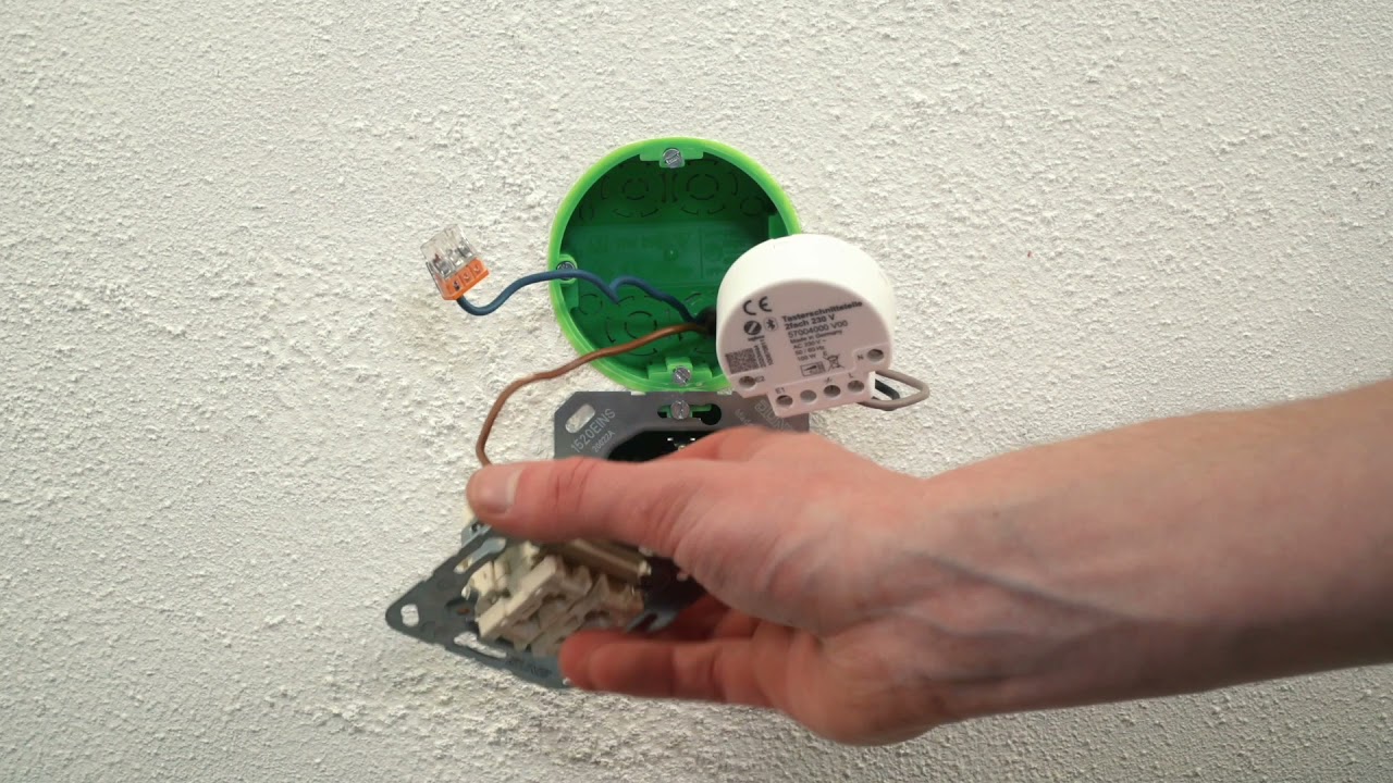 NEXENTRO   Austausch 2 fach Schalter durch 2 fach Taster mit Tasterschnittstelle