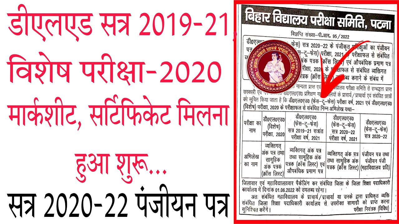 D.El.Ed छात्र 2019-21 मार्कशीट, सर्टिफिकेट मिलना हुआ शुरू |