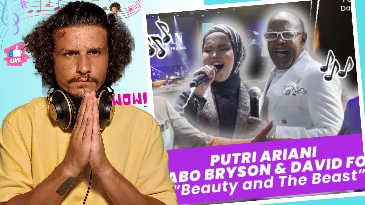 Putri Ariani ft Peabo Bryson - Beauty and the Beast (David Foster n Friends in)- Live Reaction