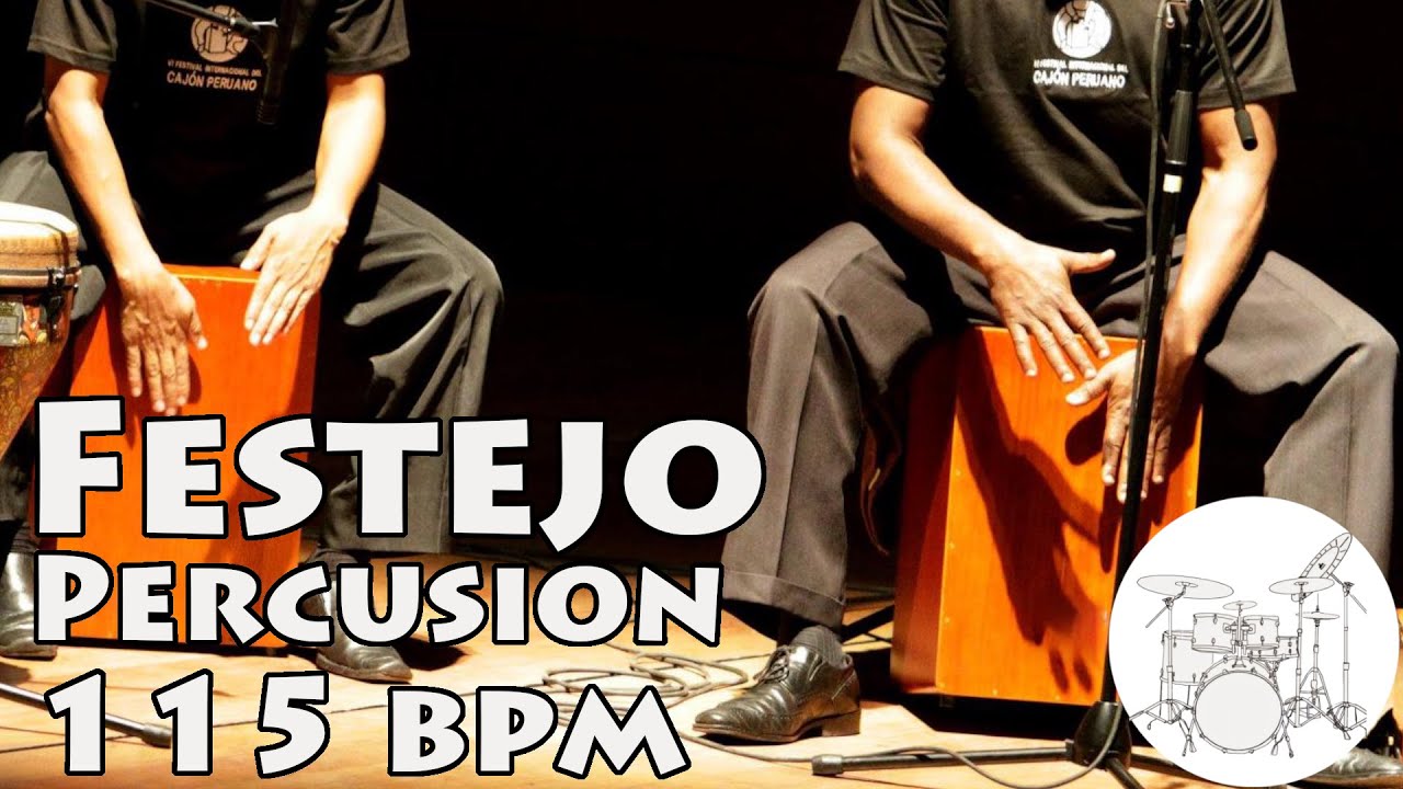 Play along drums Peruvian Festejo bpm 115 :: Ritmo Para Festejo Peruano bpm 115