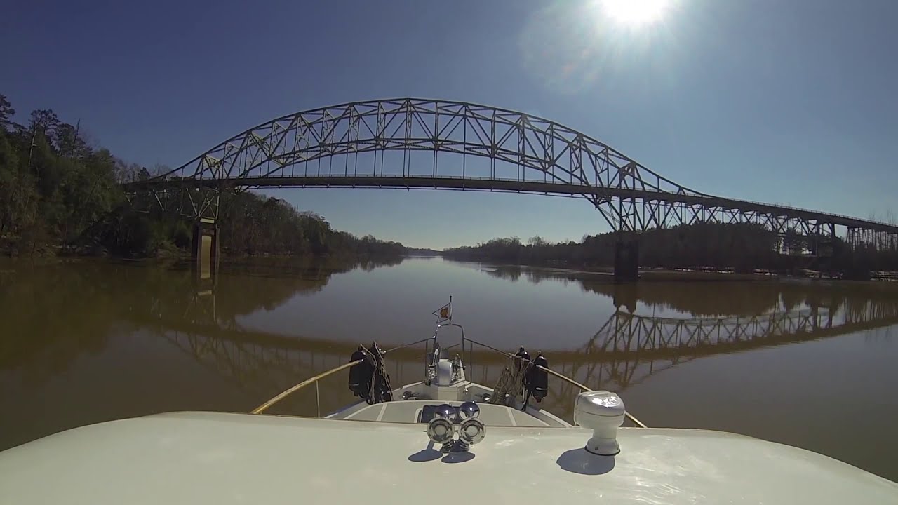 Great Loop Travel Day 2 mm 149 on Tn Tom to Three Rivers Lake Anchorage