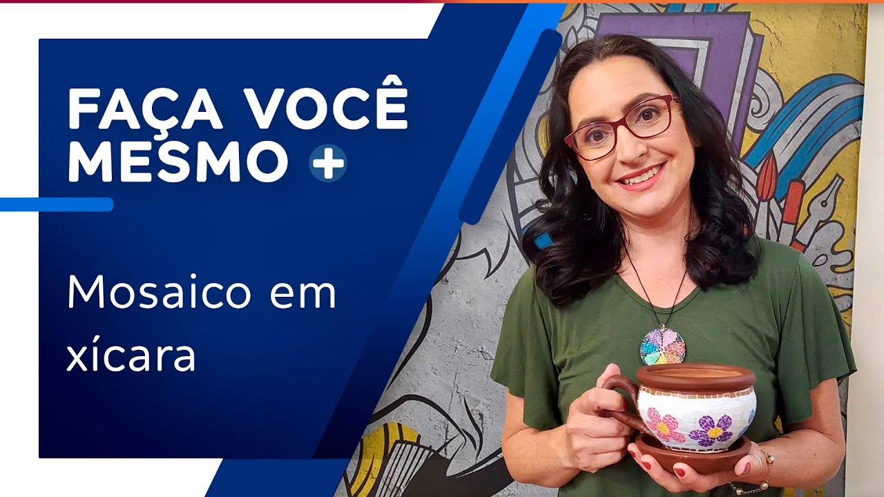 Mosaico em xícara por Silmara Filipini